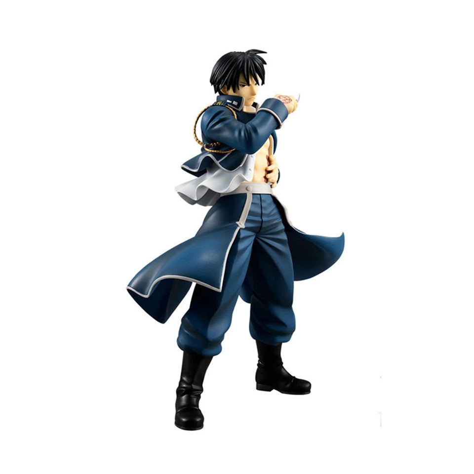 Original Genuine Fullmetal Alchemist 19cm Colonel Roy Mustang PVC Action Figure Anime Figurine Toys QWIOOE Drop Shipping