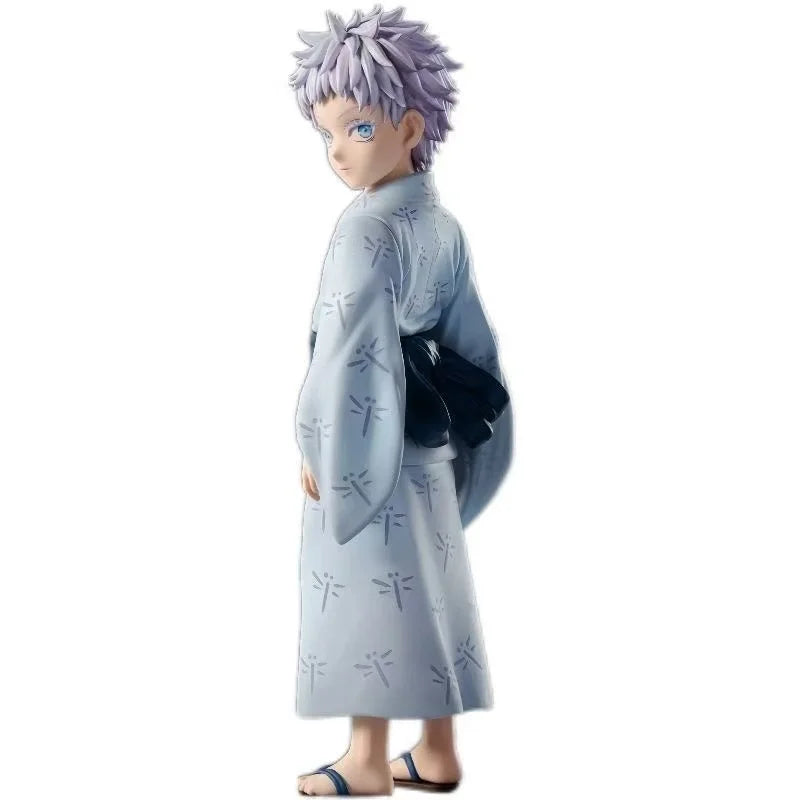 Anime Jujutsu Kaisen Kindheit Kimono Q Version Satoru Gojo Figur Action Modelle Sammler Statue Puppe Ornament Spielzeug Geschenke