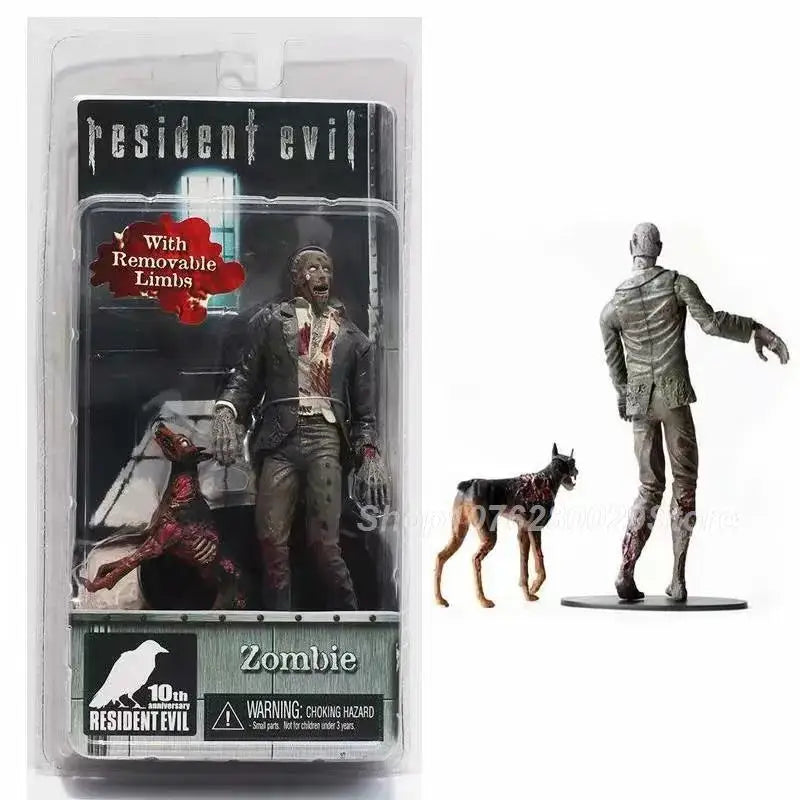 NECA Redfield Hunk Zombie With Dog Licker And Walker Chris Redfield Biohazard Executioner Majini Action Figure Model Toys Decor