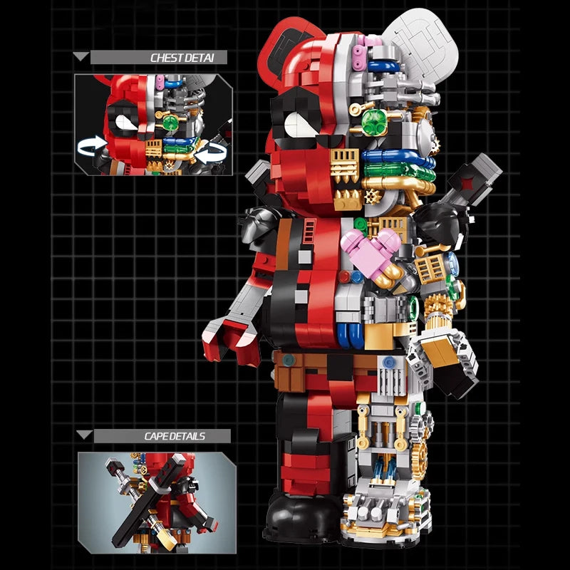 Creative Expert MOC Red Mechanical Bear Building Blocks Movie Action Figures Model Bricks Desktop Decoration room decor