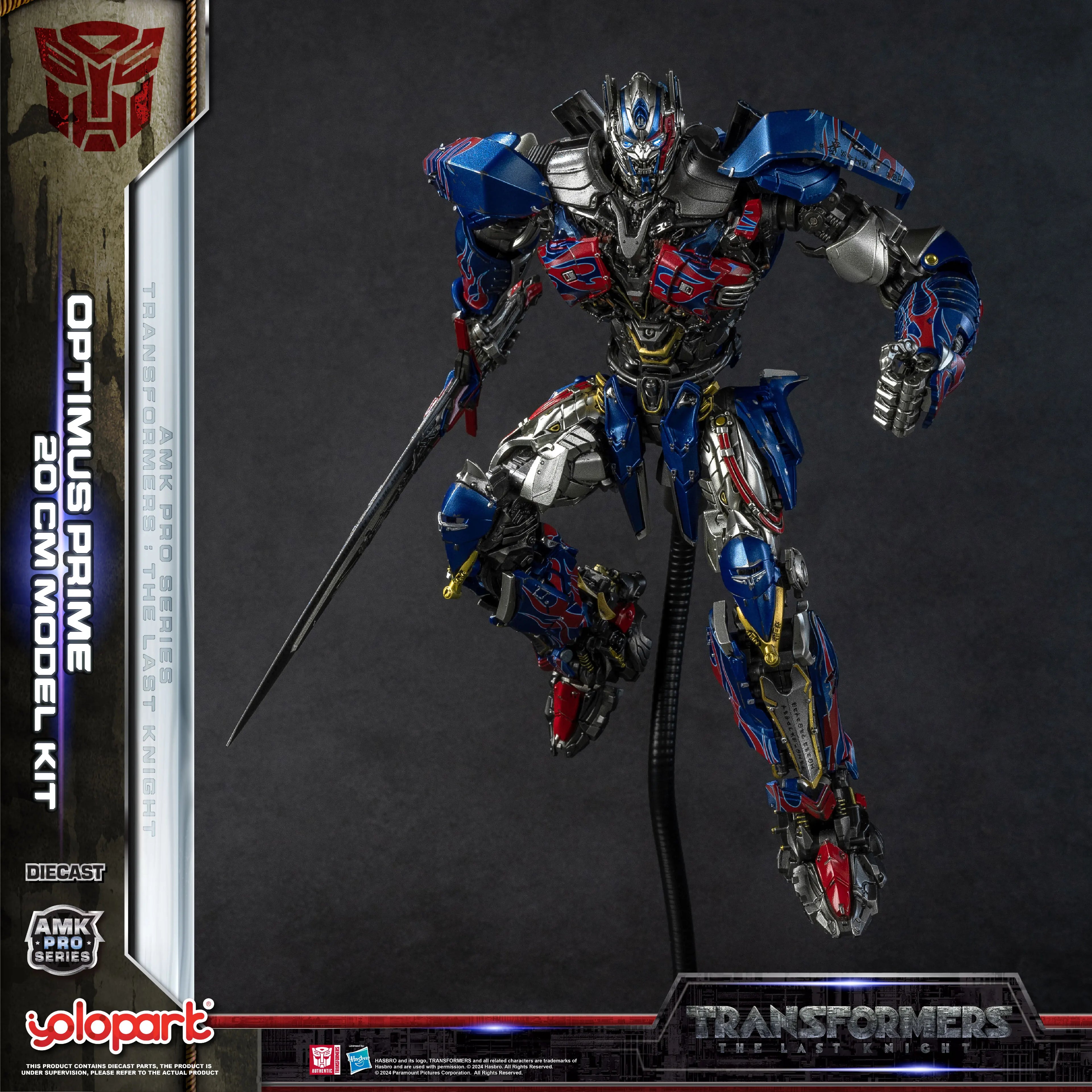 YOLOPARK Transformers Model: The Last Knight AMK PRO Series 20cm Optimus Prime Model Kit Action Figures Toy For Boy Men