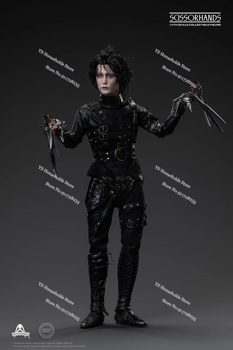 Art Figures AF-029A Stock 1/6 Collecitble Scissorhands Johny Deep Movie Action Figure Scar Face Delicate 12inch Soldier Gifts