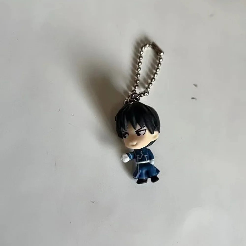 Fullmetal Alchemist Action Figure Roy Mustang Riza Hawkeye Edward Elric Alphonse Elric Maes Hughes Q Version Model Pendant Toys