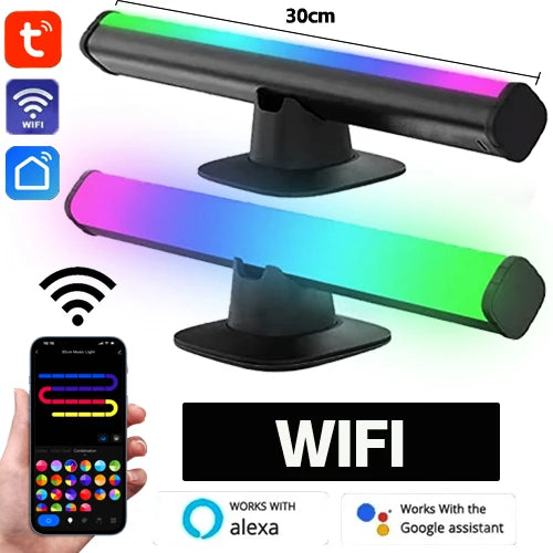 Desktop RGB Computer Monitor Light Bar Music Rhythm LED Holiday Atmosphere Decoration LIght E-sports TV Background Wall Lighting