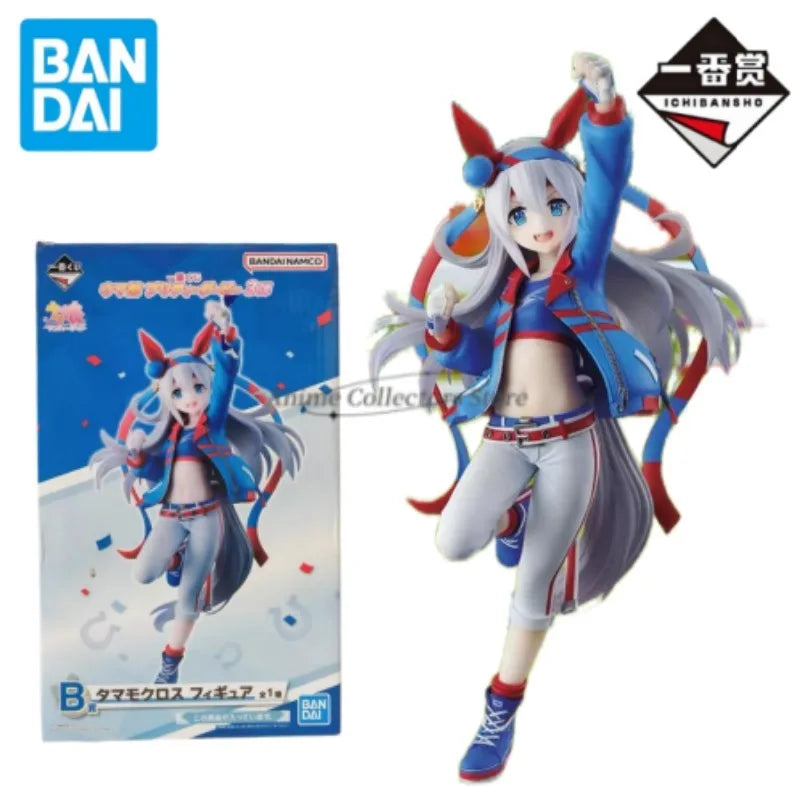 Original Bandai Ichiban Kuji Umamusume PrettyDerby Vol.3 Oguri Cap Tamamo Cross Anime Figure Toys Collectible Model Ornaments