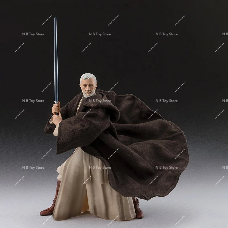 Original in Stock Bandai SHF Star Wars Ben Kenobi A New Hope Classic Figure View Finished Anime Action Figure Gift for Boys