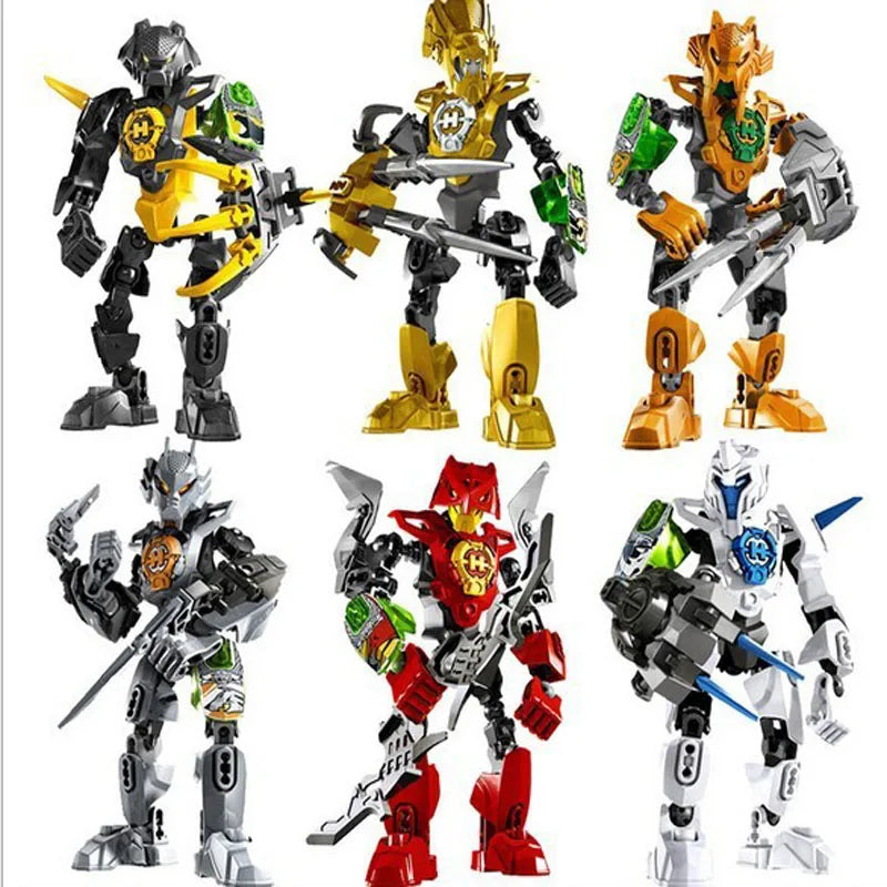 6pcs/Set Hero Factory 2.0 Star Soldier Breez/Surge/Stormer/Evo/Nex/Furno Robot Figure Building Brick Model Toys for Kids Gifts