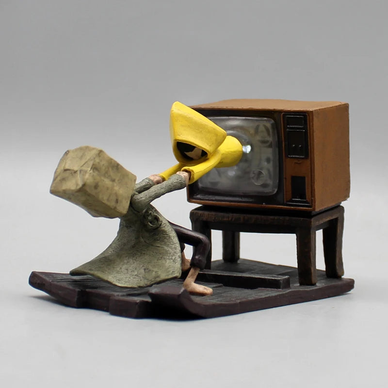 Little Nightmares II Аниме игра Фигурка Mono Six Светещ анимационен герой PVC Модел Настолна колекция Хелоуин Детски играчки Подаръци