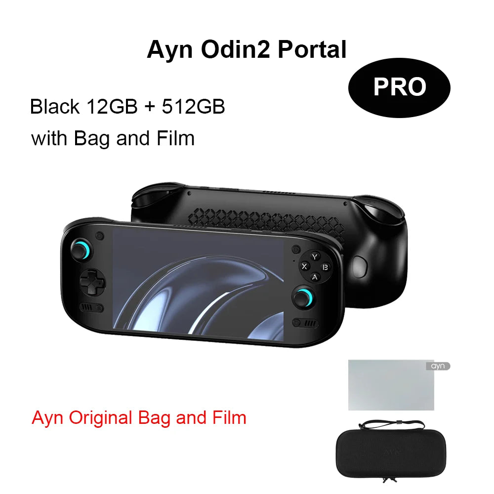 Ayn Odin2 Portal with Bag and Film Handheld Game Console 8Gen2 Base Pro Max Odin2 Portal 7Inch Screen Android Game Console