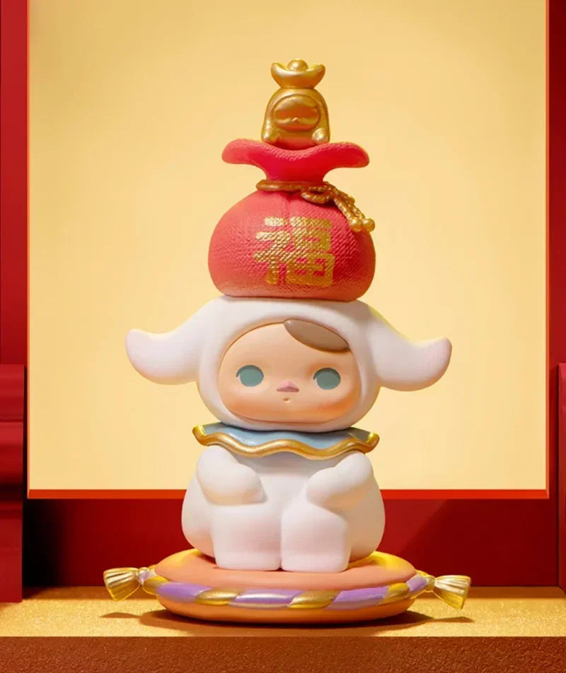 POP MART Drei, Zwei, Eins! Frohes chinesisches Neujahr Serie Blindbox Spielzeug Mode Anime Actionfigur Überraschung Mystery Box Puppen