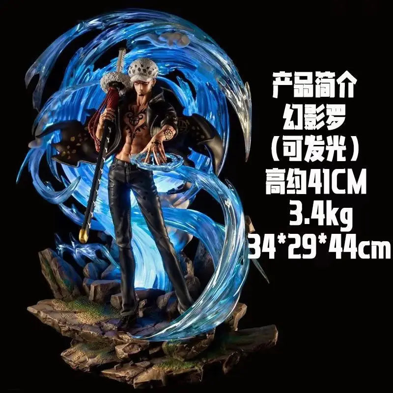 One Piece Gk Special Edition Trafalgar Law Figure Model Luminous Sculpture Display Piece Illusory Glow Collectible Toy