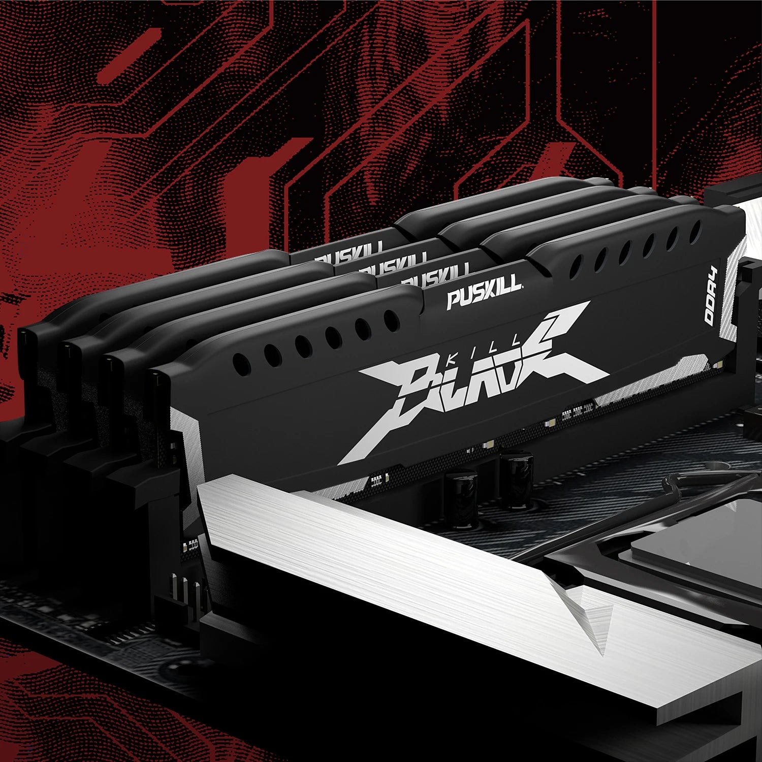 PUSKILL DDR4 Memory RAM Desktop 16GBx2 8GBx2  3200MHz 2666MHz 1.2V 288-pin Computer UDIMM Cooling Vest  Memoria