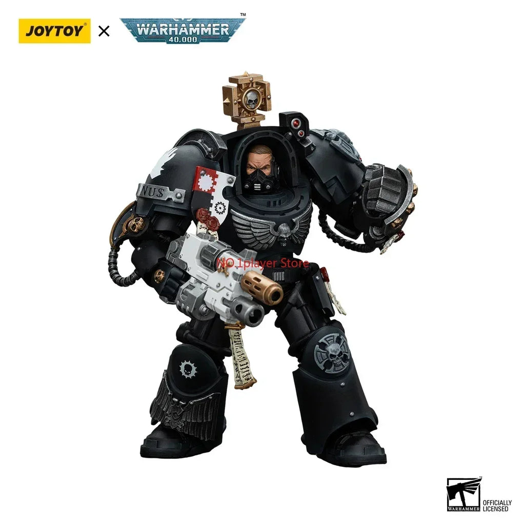 JOYTOY  40k 1/18 Action Figures 14.3cm Iron Hands Captain in Terminator Armour Garage Kit Toys in Stock