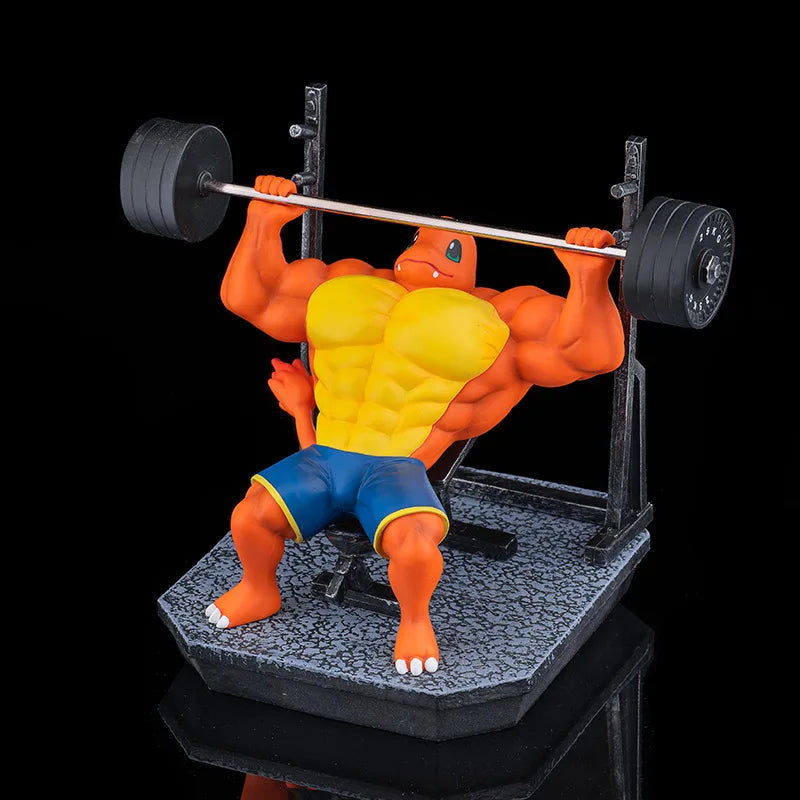 Pokemon Spielzeug GYM Figuren Cartoon Fitness Muskelmann Actionfigur Charmander Bulbasuar Squirtle Gengar Fit Modell Anime Spielzeug