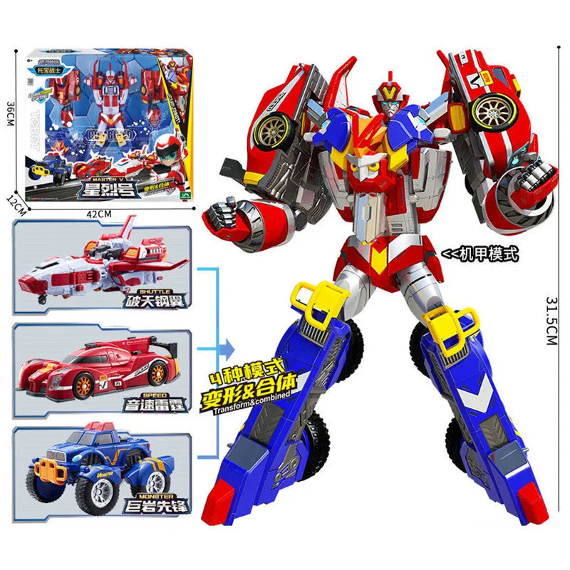 New Korea Tobot Transformation Robot Anime Cartoon Tobot Brothers Deformation Car Action Figure Large Vehicle For Child Gifts