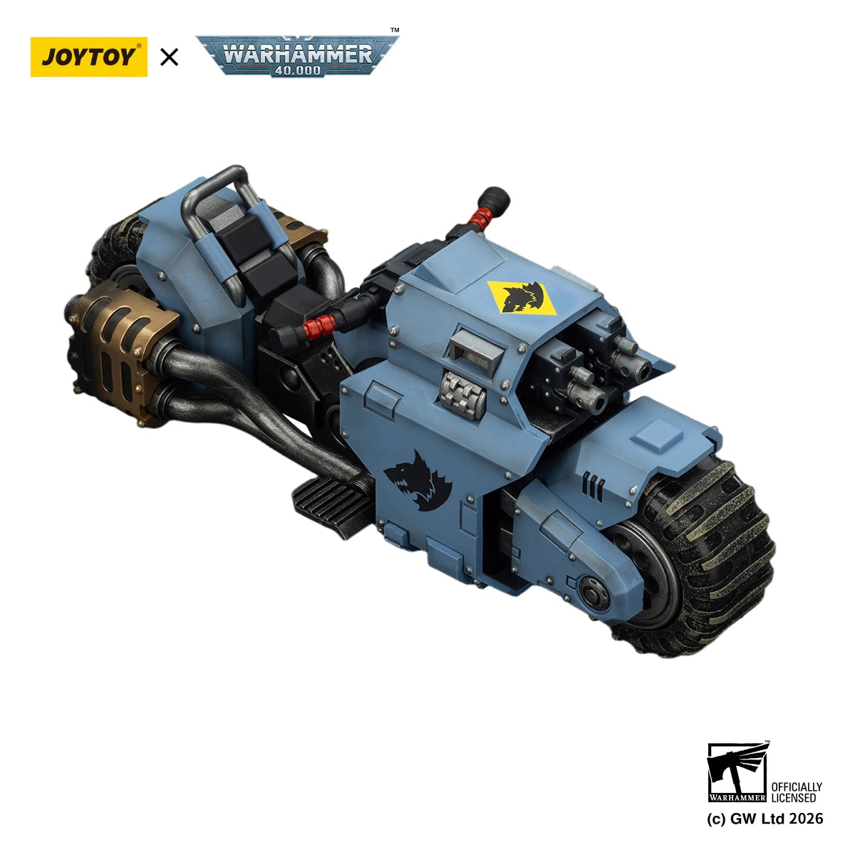 JOYTOY Warhammer 40,000 1/18 Action Figures Blood Angels Space Wolves Raven Guard Raiderpattern Combat Bike