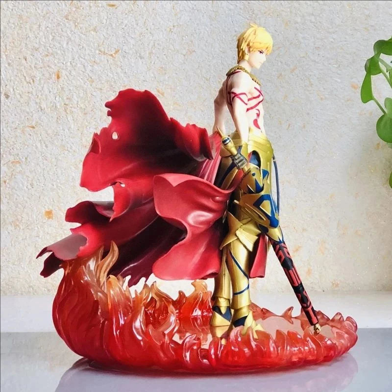 26 cm große japanische Anime-Figur Fate/Grand Order Gilgamesh PVC-Actionfigur Spielzeug für Erwachsene Sammlermodell Puppe für Kinder Geschenke