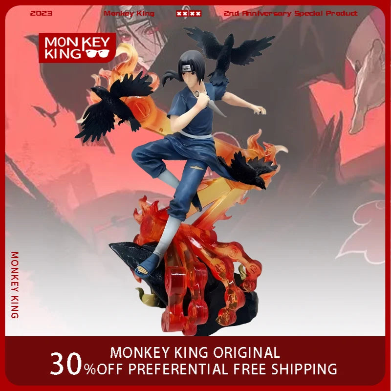 36cm Animation Figure Uchiha Itachi Uchiha Sasuke Anime Collection Model Pvc Desktop Ornament Decorations Children Toys Gift