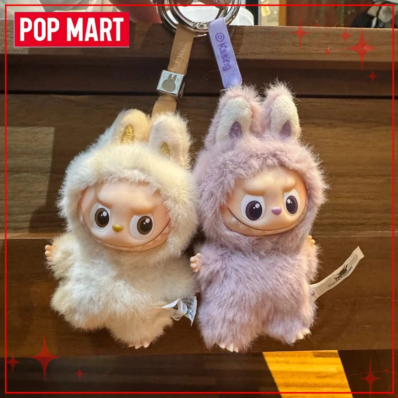 POPMART Чудовищата Лабубу V4 Pin for Love Series Blind Box Vinyl Face Plush Doll Visual Keyring Toy Коледни подаръци