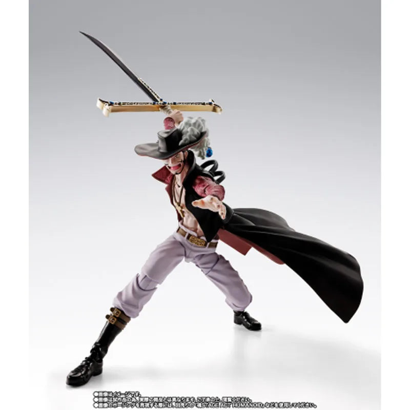 Bandai S.H.Figuarts One Piece Model Kit Genuine SHF Dracule Mihawk Hawkeye Anime Action Figure Collection Model for Toys Gifts