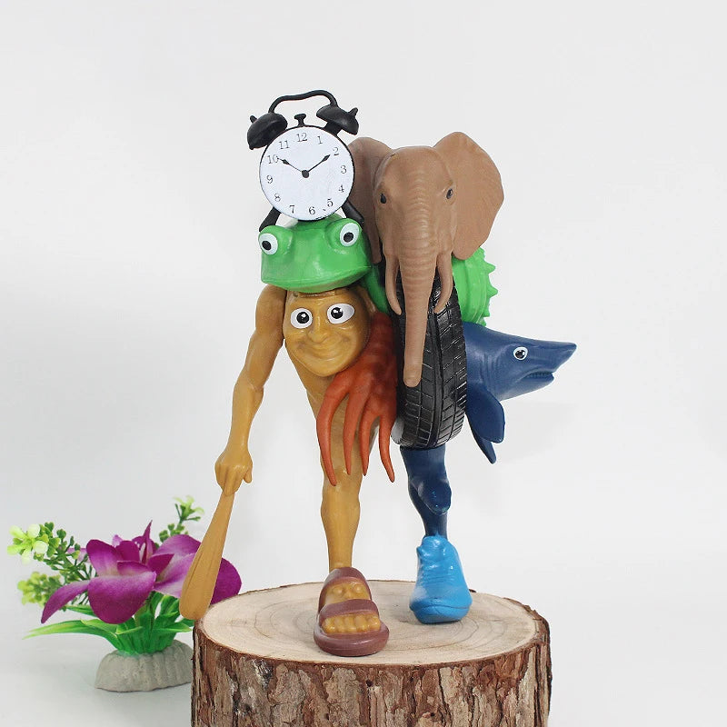 Italienische Brainrot Figur Monster Fusion Edition Tungtungtung Sahur Figur Tralalero Tralala Spielzeug Cartoon Modell Ornament Geschenke