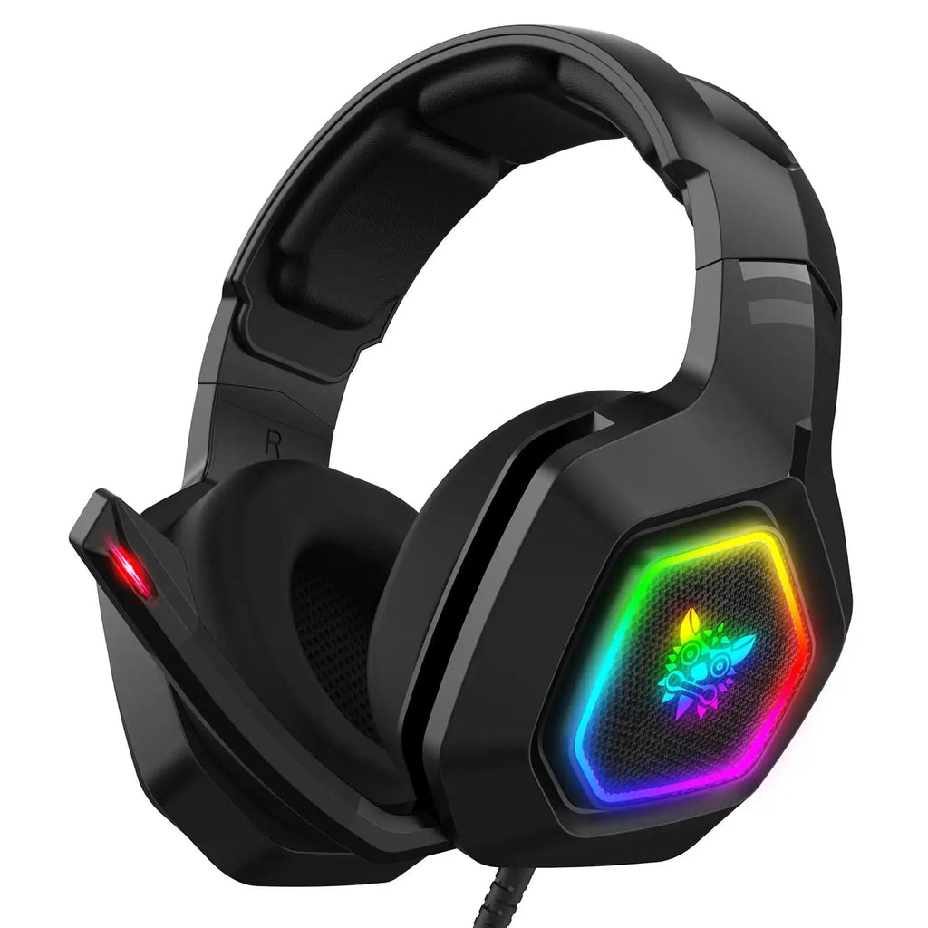 ONIKUMA K10 Gaming-Headset, Stereo-Bass-Surround-RGB-Geräuschunterdrückung, Over-Ear-Bluetooth-Kopfhörer mit Mikrofon