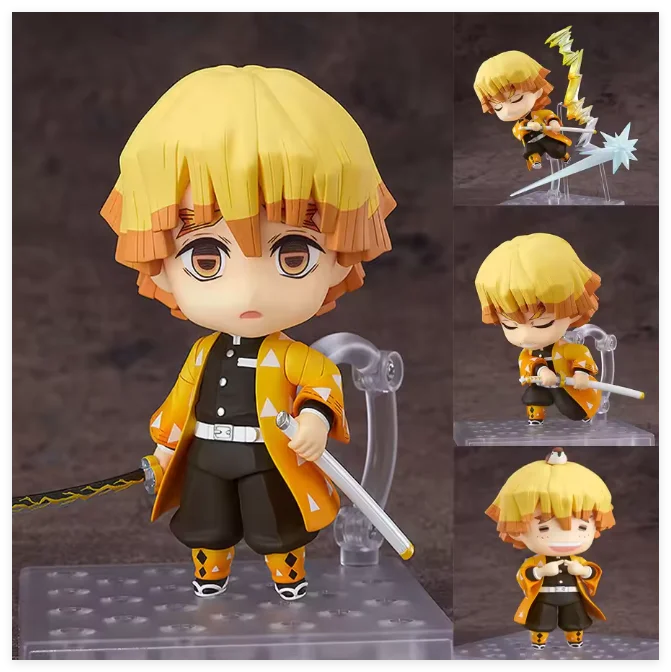 Anime Demon Slayer Nezuko Q Version Change Face Joint Mobility Pvc Action Figure Clay Man Desk Decor Collectible Toy Gift Boxed