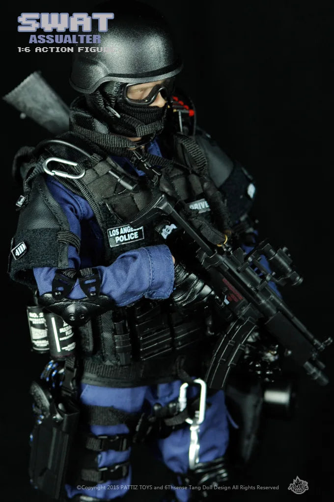 1/6 Scale TE Police SWAT Action Figure Toy Model 12inch Male Soldier Assaulter/Breacher/Point-man Toy