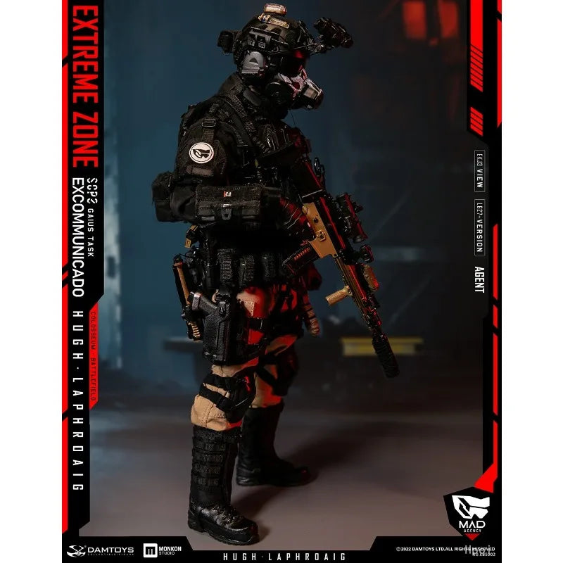 DAMTOYS Original EBS002 Original Story Collected Doll Extreme War Zone Agent Hugh Laffer Finished Product MobileSoldier ModelToy