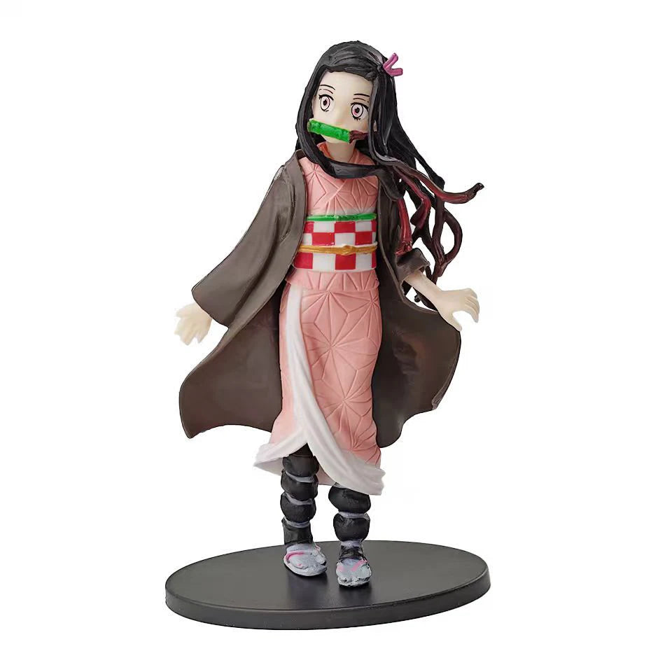 Anime 16CM Demon Slayer Kimetsu no Yaiba figure Kamado Tanjirou Action Figure Agatsuma Zenitsu Nezuko Warrior PVC Model Toys