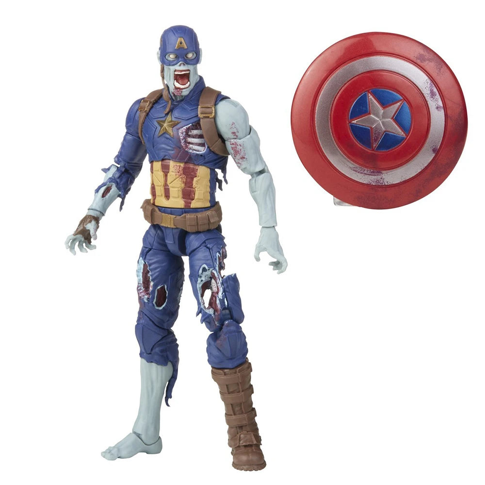 [In-Stock] Hasbro Marvel Legends Series Zombie Captain America (What If...?) 15cm Collectoble Action Figure Model Ornament Toys