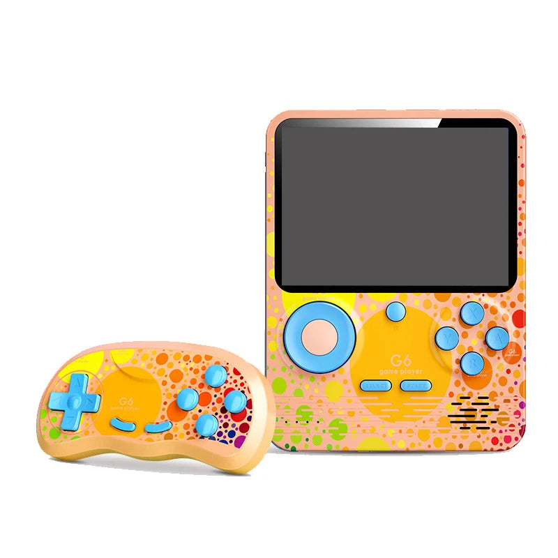 2025 G6 Game Console 3.5 Inch Screen Handheld Portable Support 2 Players Video Gaming Machine for Kids
