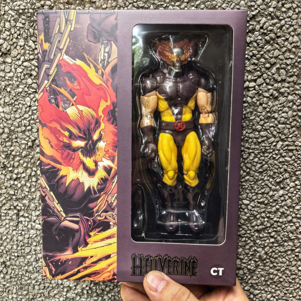 Ct Toys Wolverine Hellverine Figures Hot Mafex 096 X-Men Hell's Fire Action Figurine PVC Statue Collection Model Decor Gift Toy