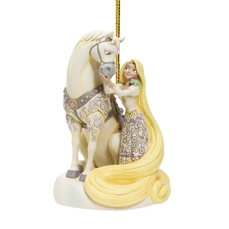 Disney Prinzessin Kawaii Schneewittchen Meerjungfrau Ariel Weihnachtsbaum Dekor Acryl Flugzeug Hängender Anhänger Spielzeug Kinder Überraschungsgeschenke