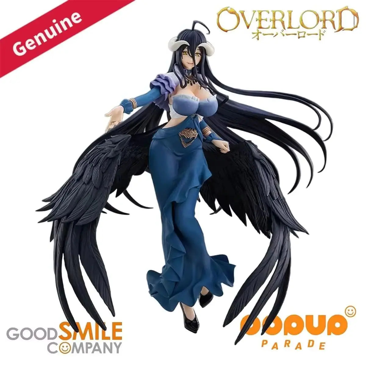 Original Genuine Good Smile Company Prepainted Pop Up Parade Overlord Albedo Jet Black Dress Ver. SP H=245mm Anime Figure Gift