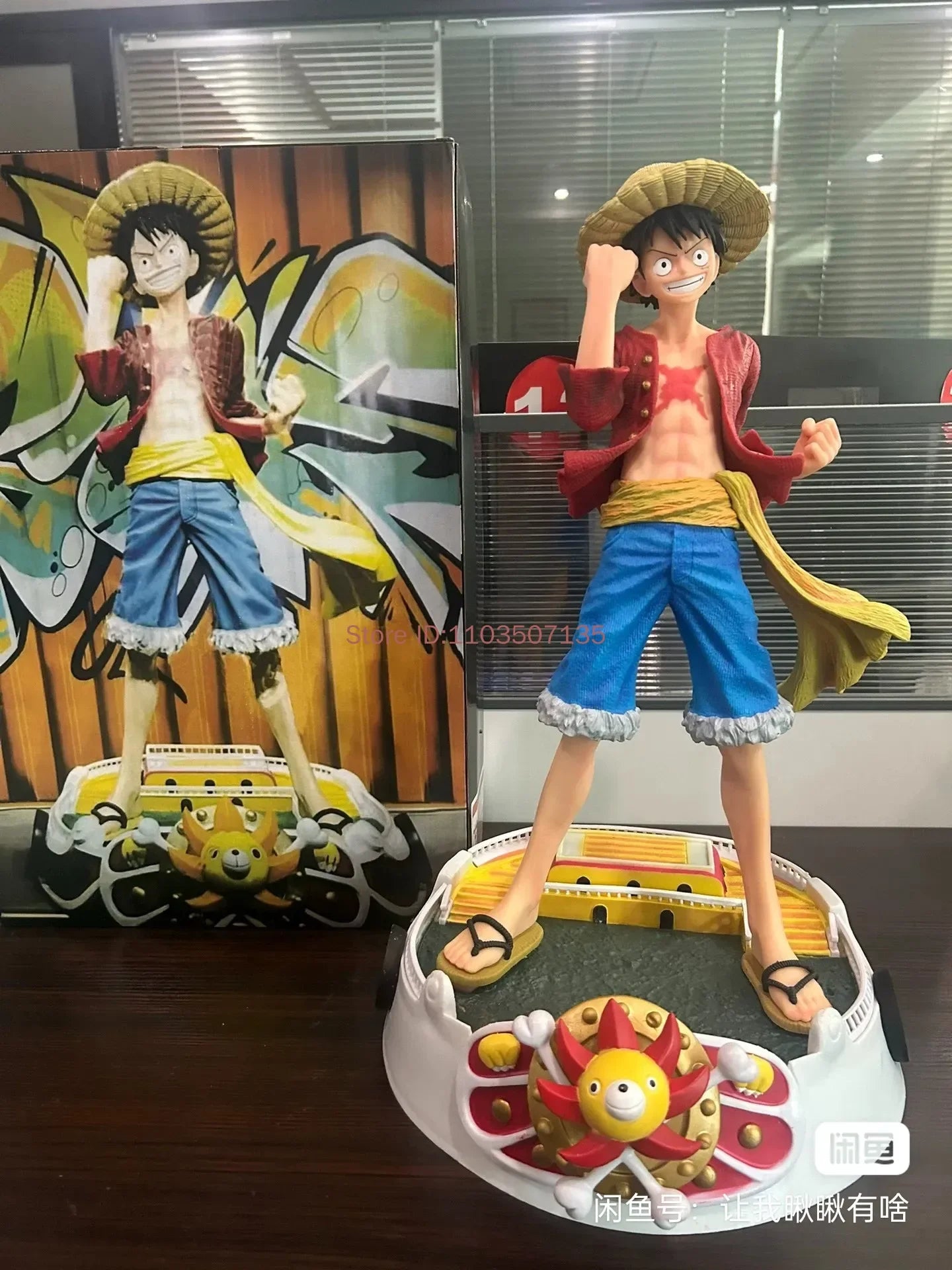 50cm Anime Luffy One Piece Action Figure Monkey D. Luffy PVC Model Statue Collection Sunlight Mile Gift