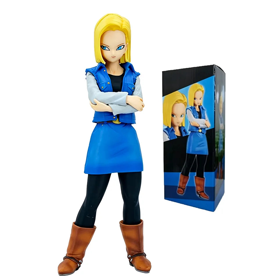 2026 24CM Dragon Ball Z Android 18 17 Anime Figure Action Figure Pvc Model Statue Collection Decoration Toy Ornaments Xmas Gifts