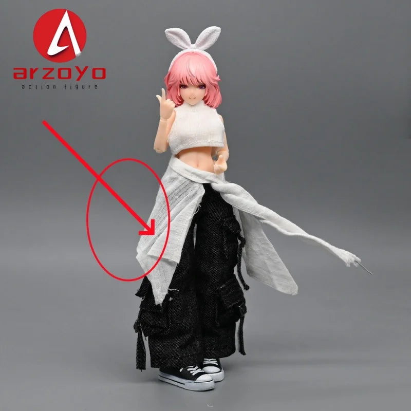 1/12 Scale KPOP style Female Work Pants Hip Hop Trousers Decoration Clothes Model Fit 6'' Romankey  Soldier Action Figure Body