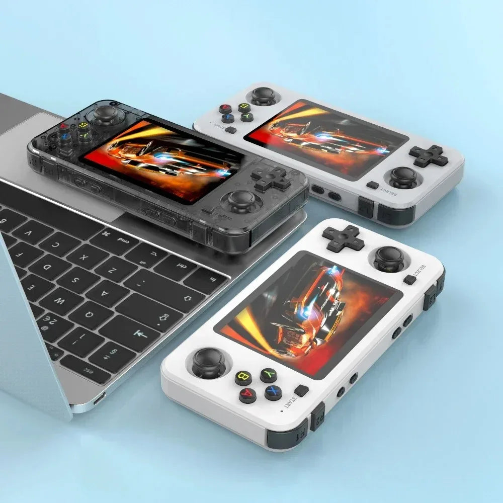 R36H Handheld Game Console 3.5-inch IPS Screen Retro Gaming Player with 3000mAh Battery 64GB/128GB Storage Linux RK3326
