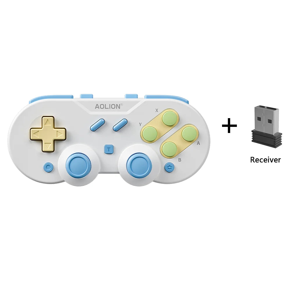 Aolion Wireless Retro Mini Game Controller Joypad Hall Effect Joystick For Switch Gamepad For PC Windows For NS Game Accessories