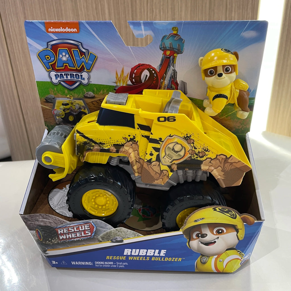 Original Paw Patrol Boomer Roxi Rescue Wheels BIG WHEELED TOY TRUCK with Collectible Action Figure Kids Toys for Boys & Girls