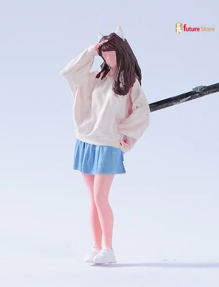 Miniature Figure 1/87 1/64 1/43 1/24 1/18 Summer Attire Women Beauty Female Dolls Clean The Car Scene Props Display Decor Crafts