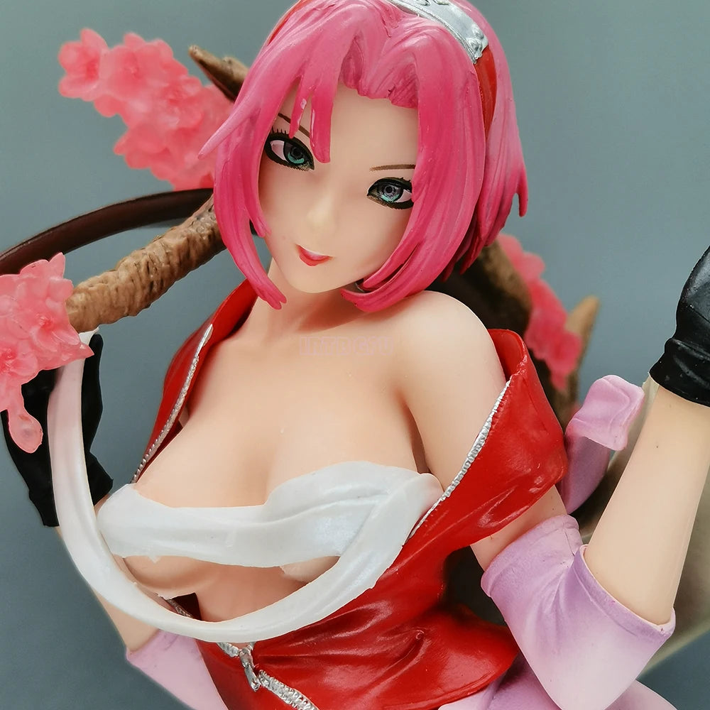 GK Lighting Naruto ShippuudenHaruno Sakura 28cm Japanese Anime Figures PVC Action Figure Toy Game Collectible Model Doll