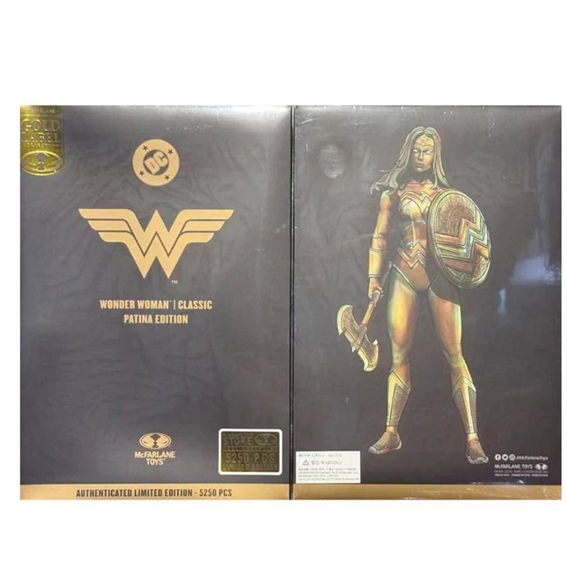 McFarlane Toys Classic Wonder Woman Patina 18cm Action Figures Gold Label DC Multiverse Model