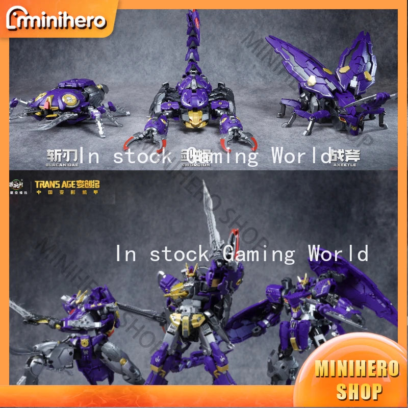 CANG TOYS TRANSAGE Insecticon Action Figures Robot Toys Collectible Anime Figures for Adults Kids Transforming Mecha Toy Gift