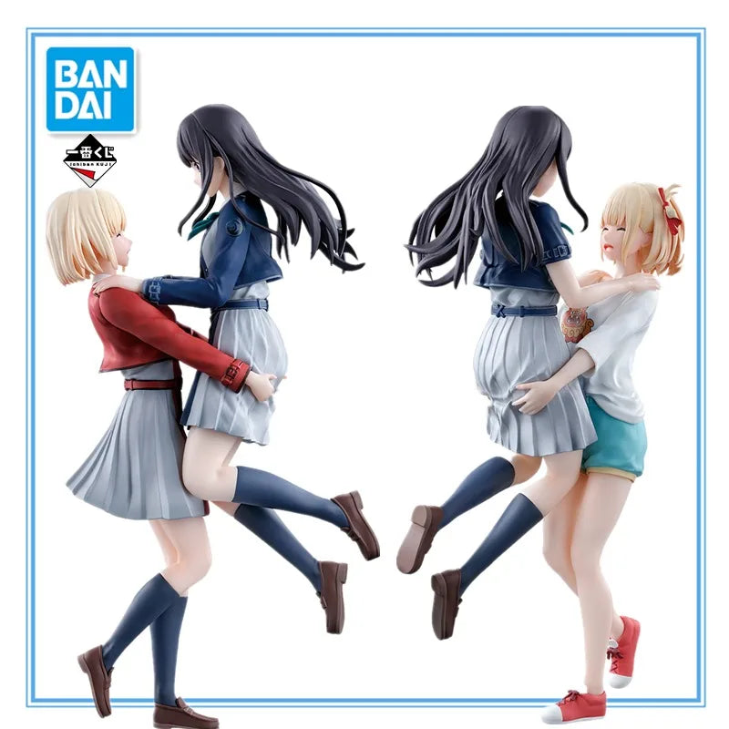 In Stock Original BANDAI Ichiban Lycoris Recoil Nishikigi Chisato Pvc 16cm Anime Character Model Collection Toys Gifts