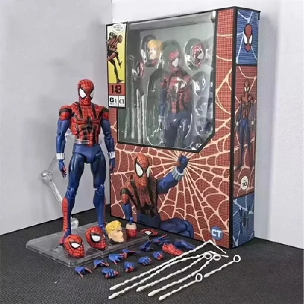 Hot Spider-Man Mafex 185 Action Figure - Ct Toys PVC Statue Collectible Model Anime Character Kids Gift Toy