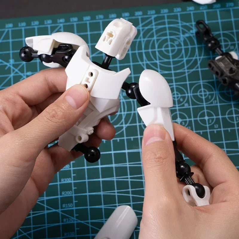 3D-gedruckte Schaufensterpuppe, 13 Bausteine, Warrior-Serie, Spielzeug, Actionfiguren, mehrgelenkiger, beweglicher Gestaltwandler-Roboter, Geschenke