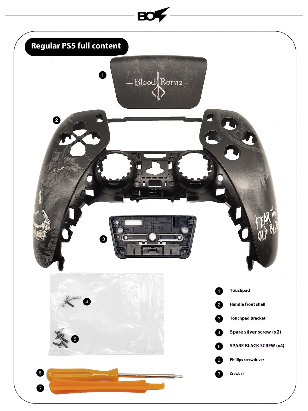 Bloodborne theme controller replacement case, ps5 xbox controller case Gifts