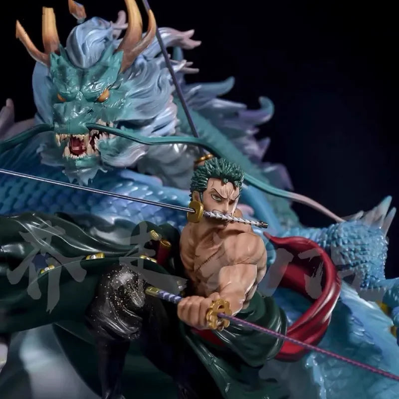 One Piece Series Gk Black Pearl And Land Of Three Dragons Sauron And Three Blade Flow Super Large Figurine Model Ornament Gift
